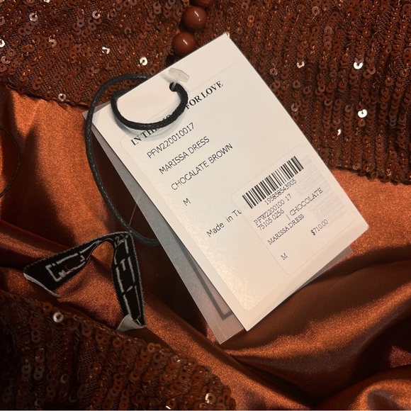 NWT IN THE MOOD FOR LOVE MARISSA HALTER NECK COCKTAIL DRESS IN  CHOCOLATE $710 - Picture 7 of 10